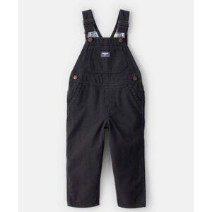 Size 4T OshKosh Toddler Boy Herringbone Overalls - Black
